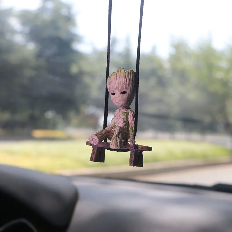Car Hanging Accessories Swing Smiling Little Tree Man Car Mirror Hanging  Accessories Car Decoration Charm Pendant - Ornaments - AliExpress