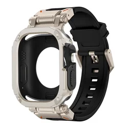 Cinturino in silicone premium + custodia per Apple Watch – Cover protettiva in TPU resistente