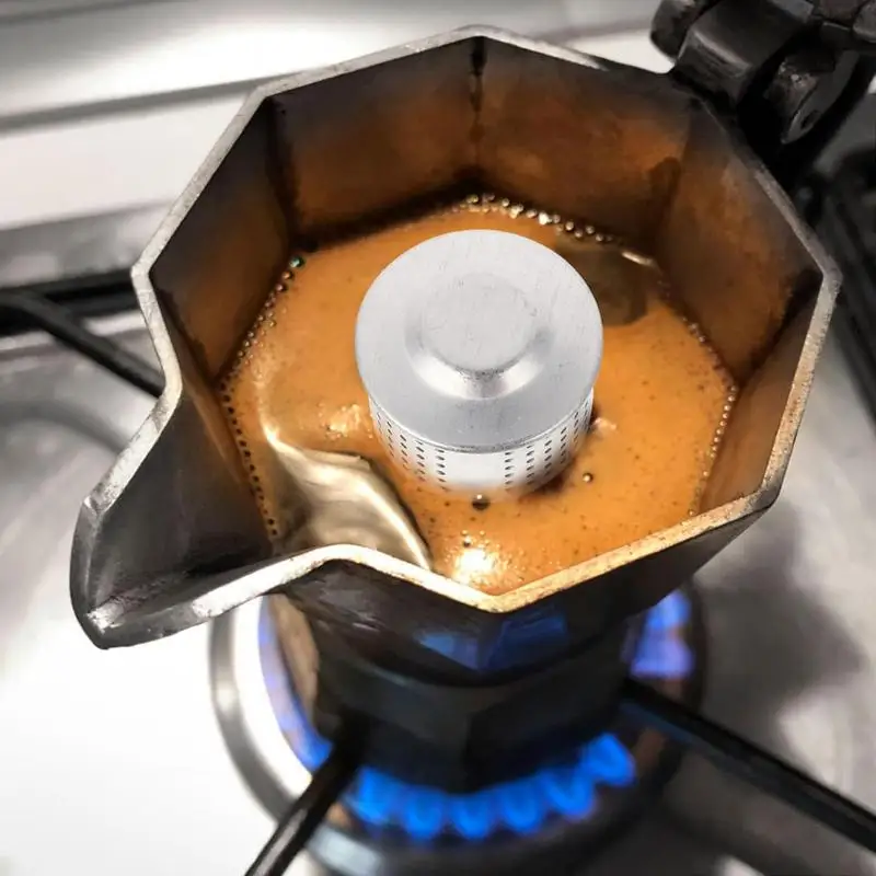 Moka Pot Stovetop Espresso Coffee Maker Splash Splutter Guard Stainless Steel Anti-Splash Valve Coffee Maker Accessories
