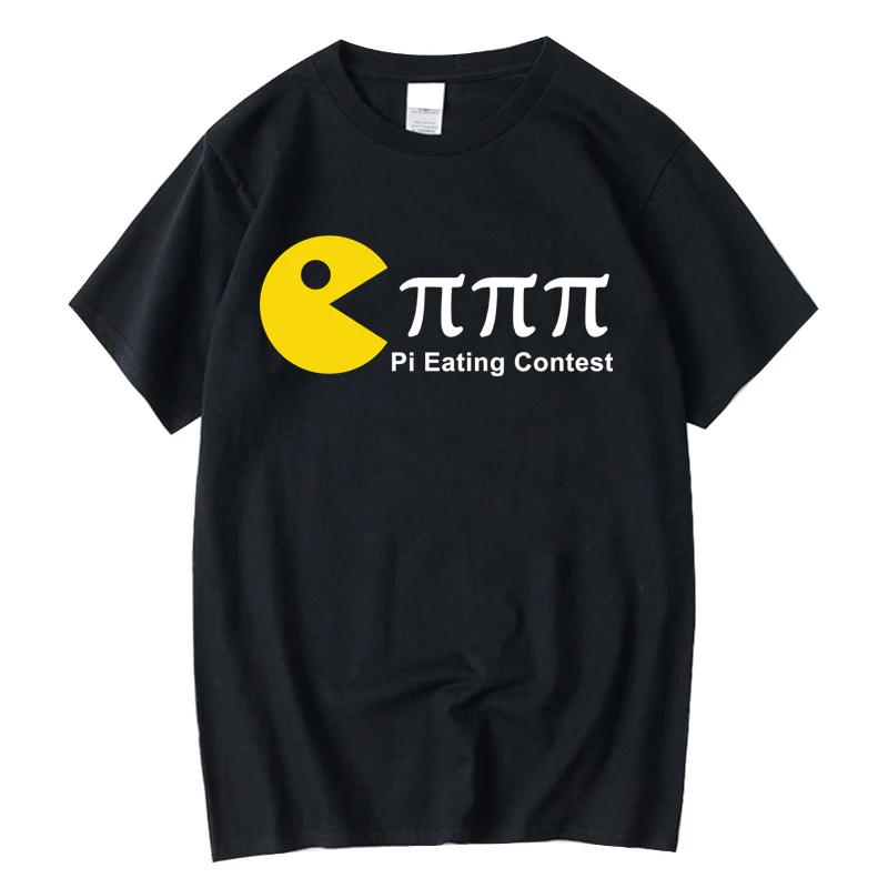 

XIN YI Men's High Quality T-shirt 100% Cotton Funny π disappearing design Print Loose Short Sleeve T Shirt Male T-shirt Tops Tee