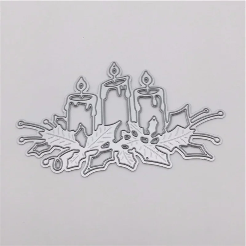 Set 3 Stencil E Fustelle Metalliche Per Scrapbooking - Forma Pigna E Foglie - Acciaio Al Carbonio Per Biglietti, Album Fai Da Te, Decorazioni Carta