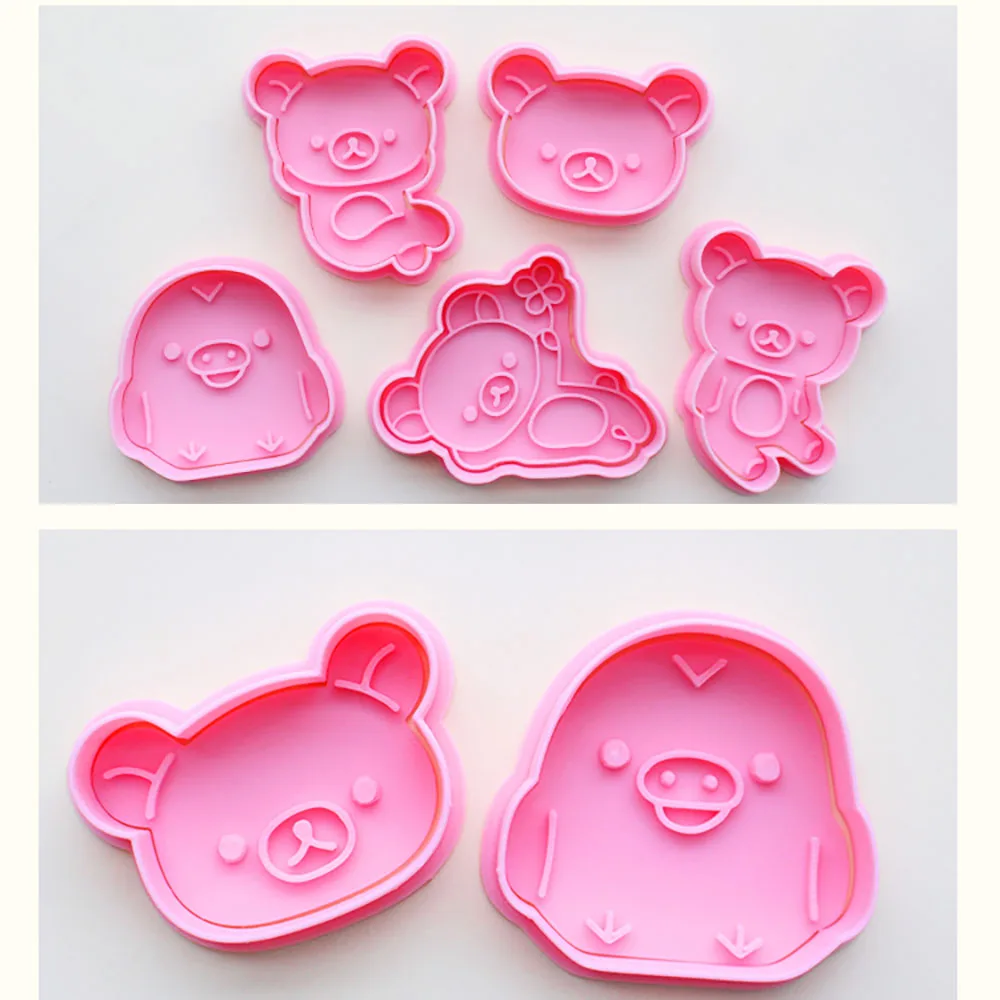 Cartoon Cute Bear Cookie Mold 3D Pressing Cookie Molds DIY Baking Tools cookie cutter,baking mold,cookie mould,baking decorating tools