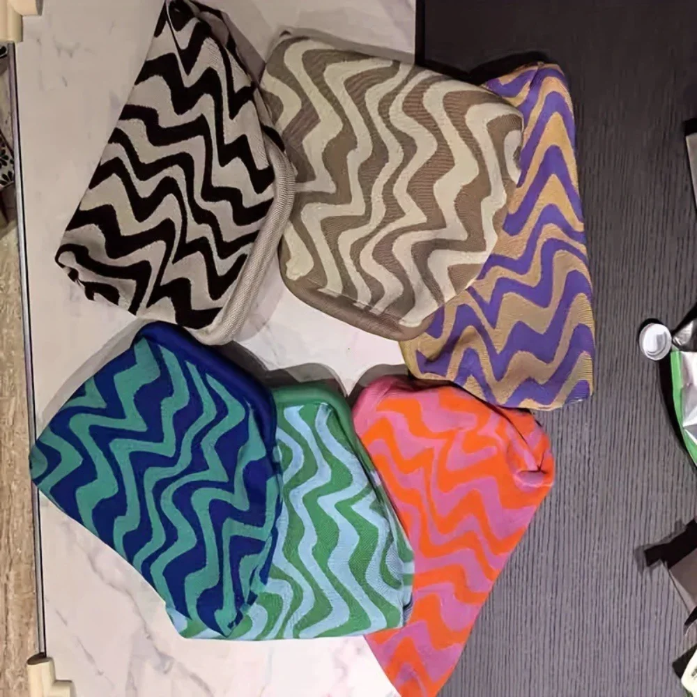 2026 NEW Ladies Beach Shoulderbag Vintage Letter Crochet Knitted Tote Crochet Cord Fabric Shopping Bag Unclosed Unlined Purse