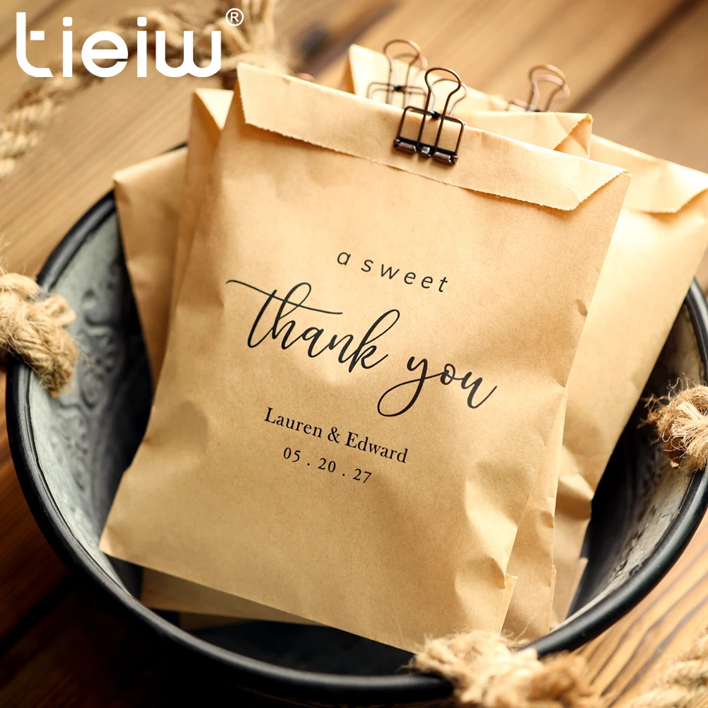 50 sacchetti regalo con coulisse con logo personalizzato