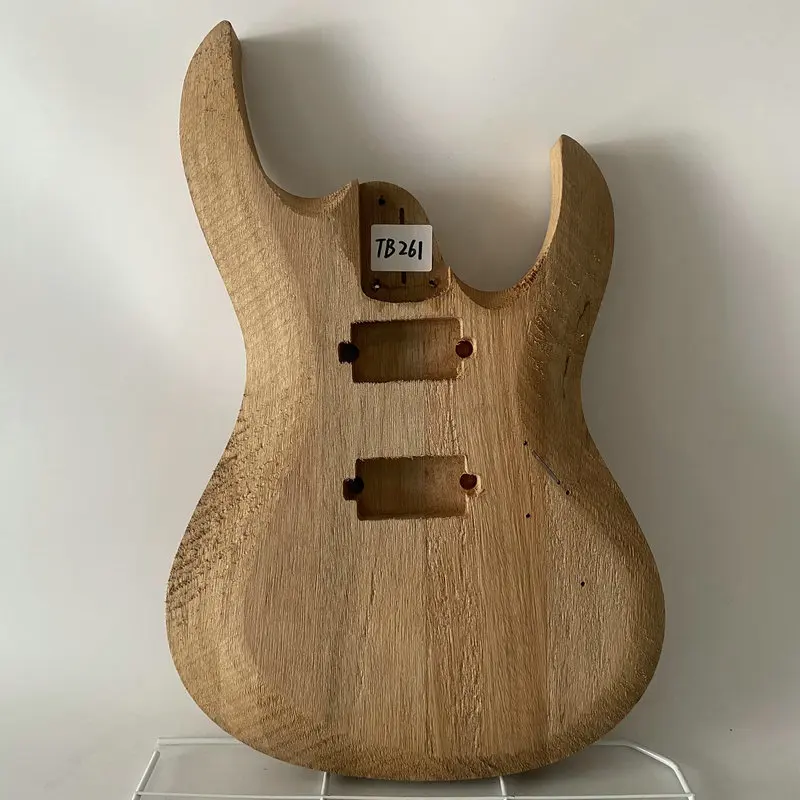 FranceLAGGuitarBodyNaturalandSolidMahoganyWoodNoPaintsDIY