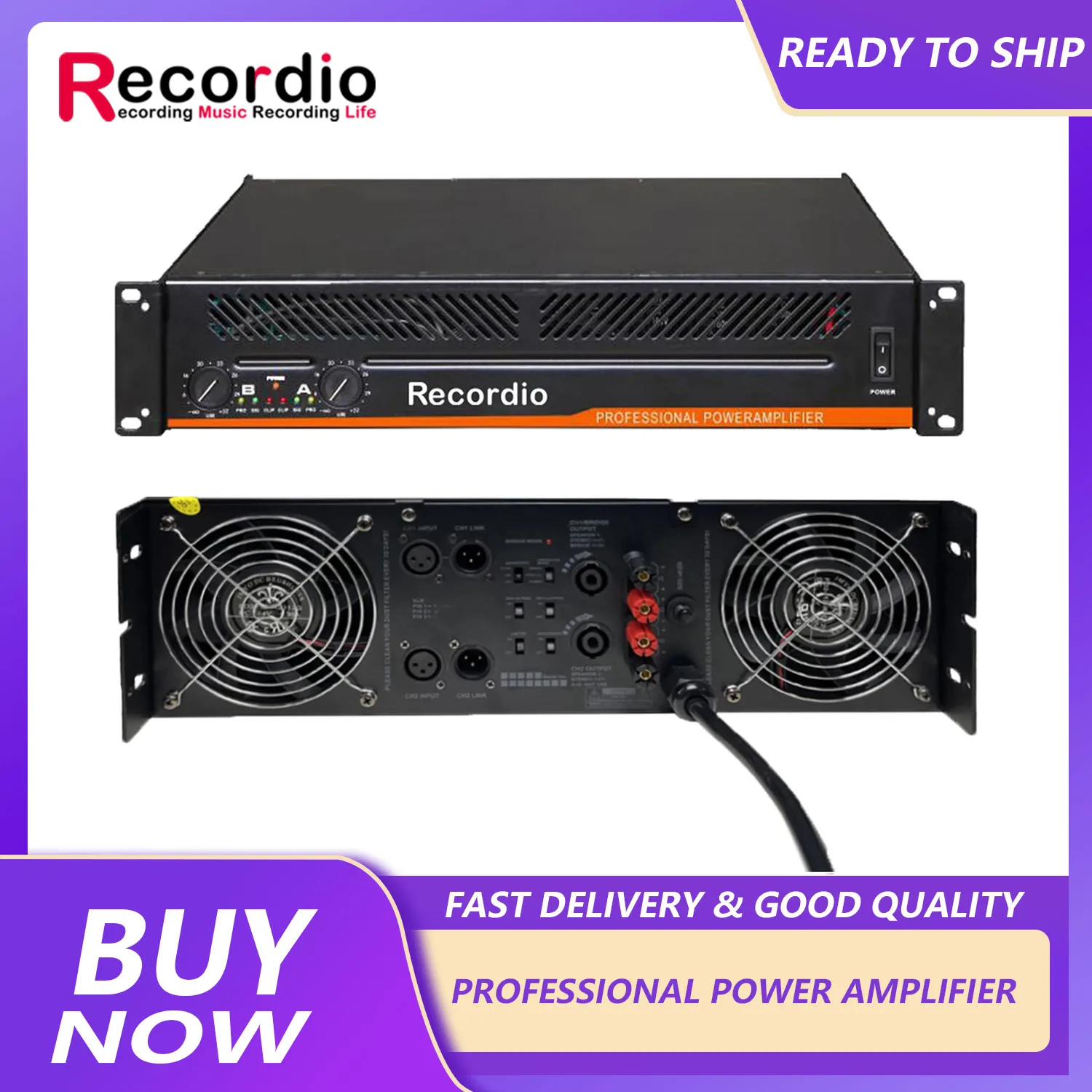 GAP-H1200 3U Power Amplifier 2000W 2 Channels Powerful Amplifier For Professional stage performance High Power And Quality
