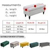 1PC Printed Storage Ottoman Cover Elastic Foldable Bedroom Footstool Covers Bench Stool Furniture Protector Footrest Slipcover 2