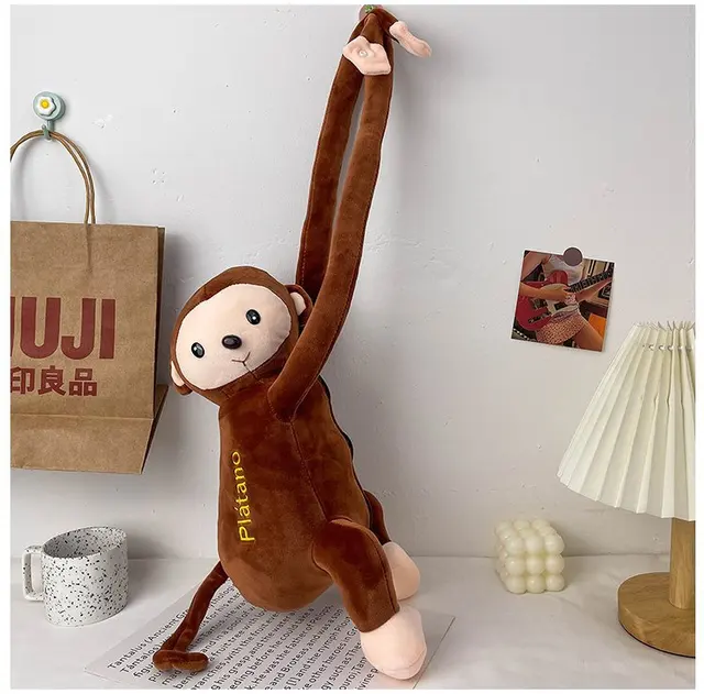 okwish Lovely Monkey Plush Shoulder Bag Cartoon Children Stuffed Animal  Messenger Bag Gift