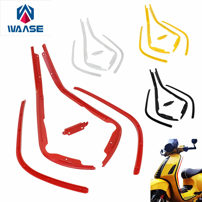 Waase Per Vespa Sprint 150 2014 2015 2016-2022 Edgings Trim Strip Cover Fodera Fodera Pedale Laterale Striscia Superiore Scooter Decorativo