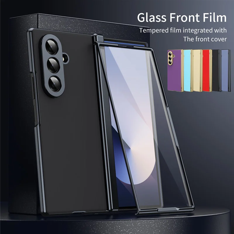 Premium Matte Protective Case with Built-in Screen Protector and Full-Body Hinge Protection