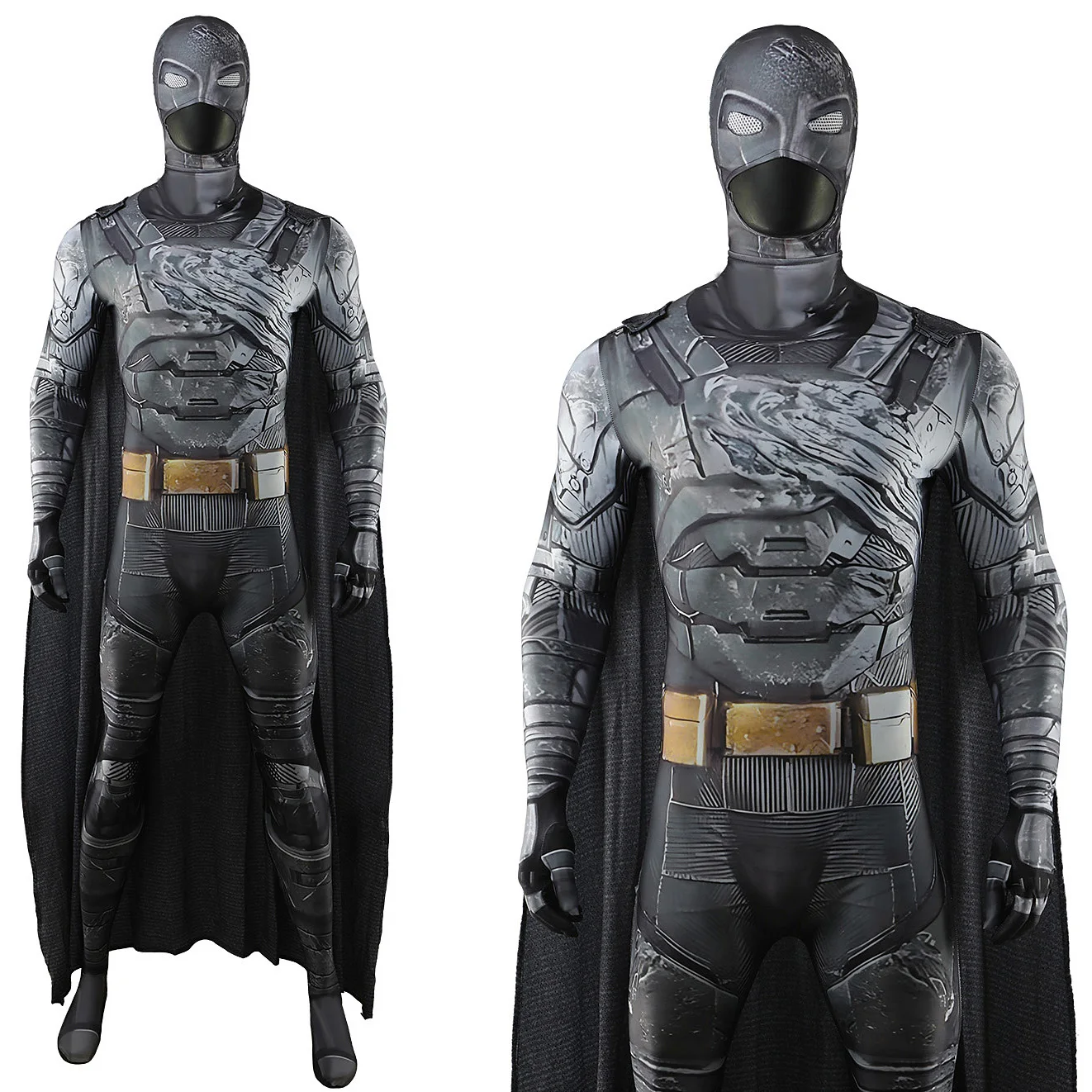 DC-Inspired Batman Cosplay Bodysuit for Adults and Kids