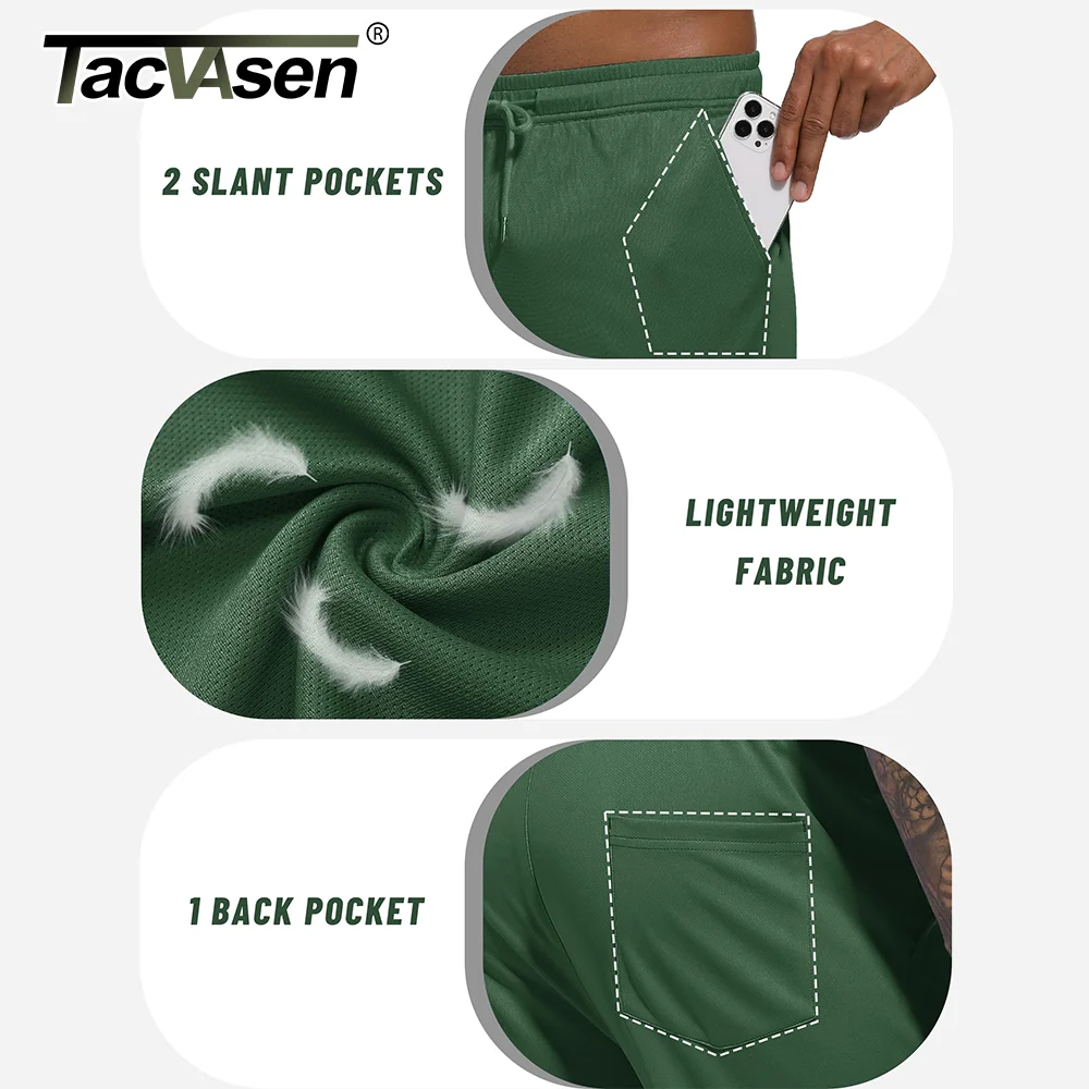 Lightweight Quick-Dry Men's Athletic Joggers with Elastic Waist for Outdoor and Gym Workouts