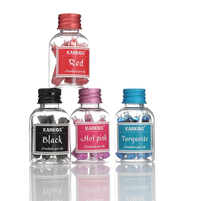 Vibrant Water-Soluble Fountain Pen Ink Set - 30ml Bottle & Replaceable Refill