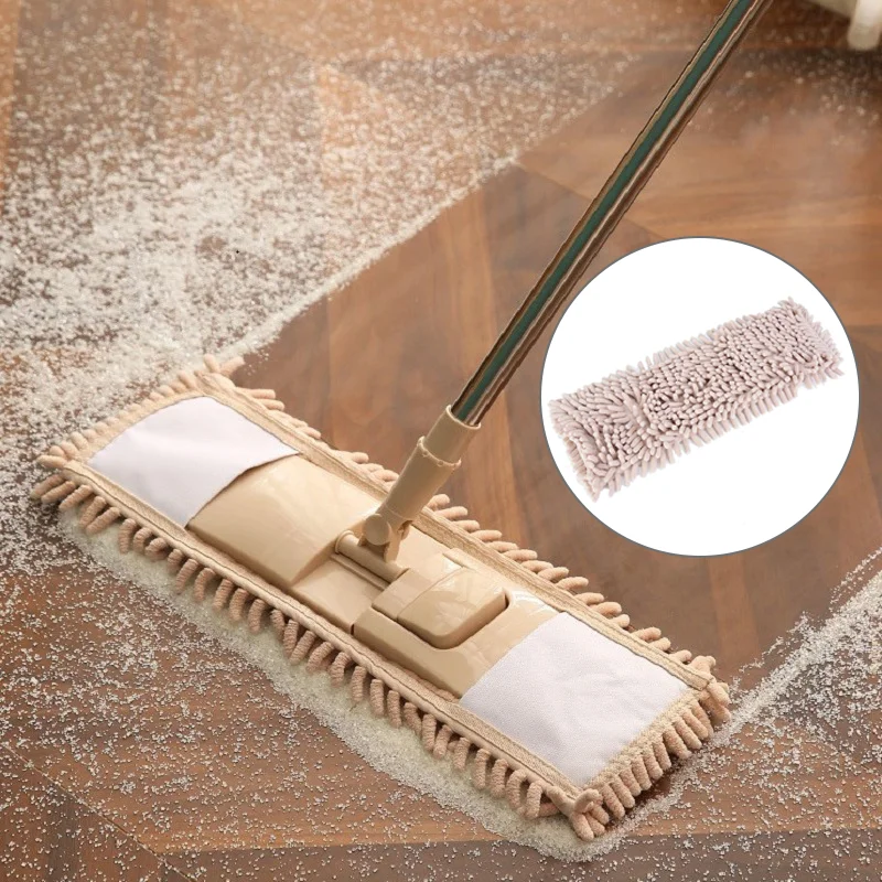 Rectangle Home Cleaning Pad Chenille Household Dust Mop Head Replacement Easy Replace Dust Mops Drop Shipping 40x10cm