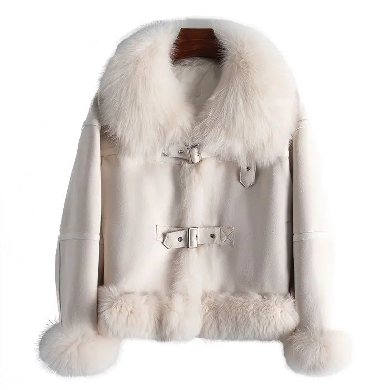 

Autumn and Winter New Fashion Fox Fur Collar Goose Down Coat Fashion Foreign Style Down Coat Fur Coat Women2023