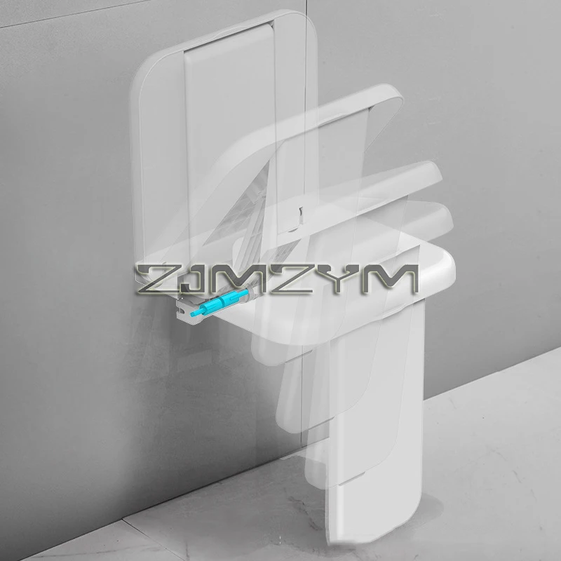 Foldable Bathroom Shower Stool, Wall Mounted Stool, Elderly Bath Chair, Invisible Porch Shoes Stool 4