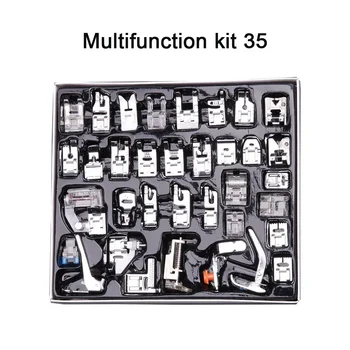 11-82pcs/Set Sewing Machine Presser Foot Press For Brother Singer Kit Braiding Blind Stitch OverLock Zipper Ruler Parts 7