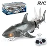 Remote Controlled Boat ship Smart Rc Shark whale Spray Water Toy Submarine Robots Fish Electric Toys for Kids Boys baby Children 1