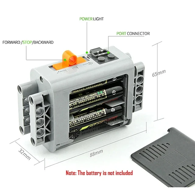 Technical Electronic Model Building Blocks MOC Power Functions Motor Parts IR Speed Remote Control Receiver Battery Box DIY Toys 4