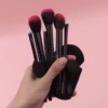 10PCS multi-functional makeup brush set + makeup fan-shaped powder puff + Soft mini sponge egg travel portable beauty tool