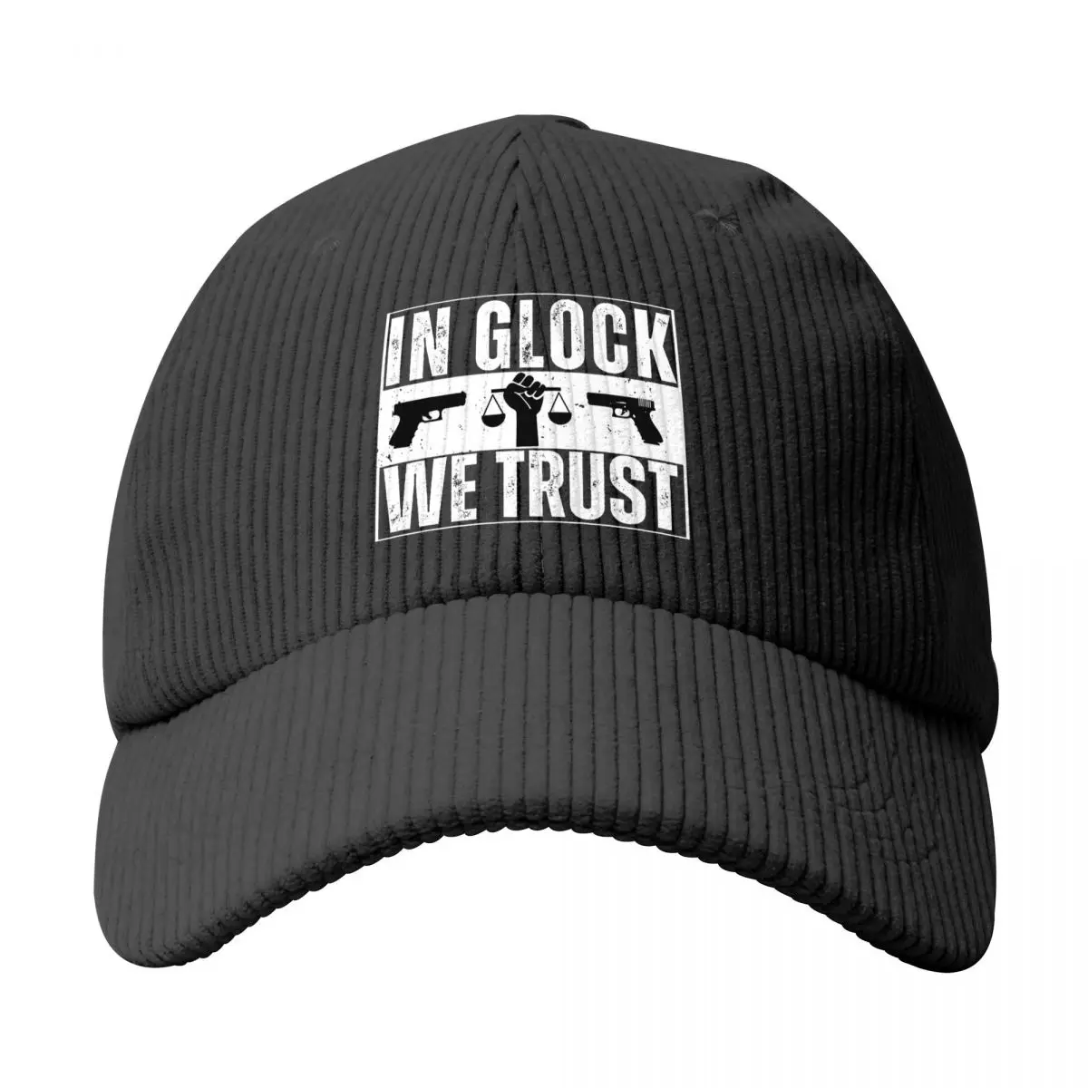 

Забавный пистолет в глоке, Вельветовая Кепка для гольфа We Trust, Классическая Кепка для любителей военного пистолета, Снэпбэк Кепка для мужчин, регулируемая повседневная одежда