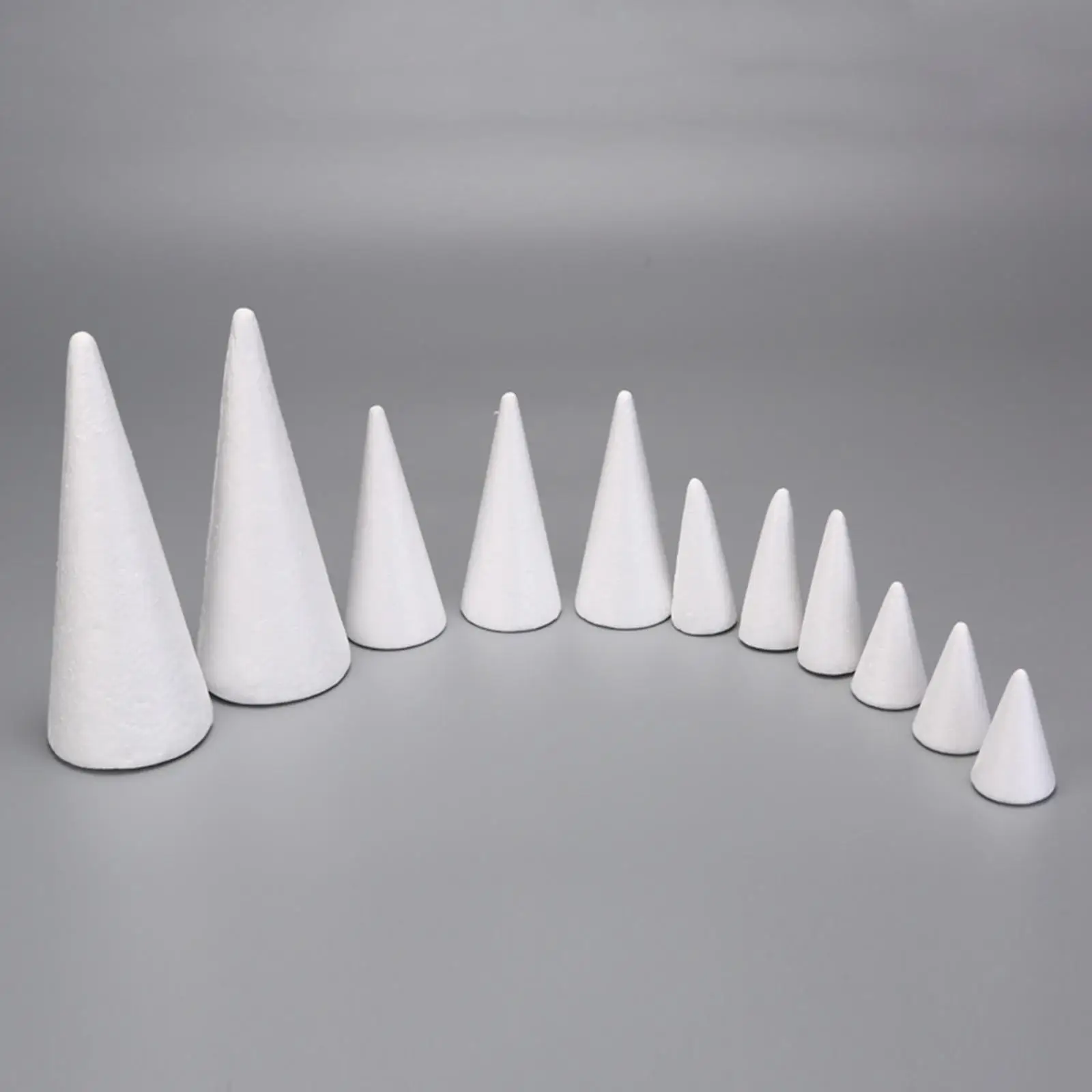 5x Foam Cones for Crafts Polystyrene Cones for Activities Table Centerpiece 5x Foam Cones for Crafts Polystyrene Cones for Activities Table Centerpiece