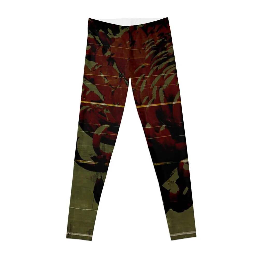 

DIGITAL fLowers _ Red Chrysanthemums Leggings Fitness's gym clothes Jogger pants fitness set gym Womens Leggings