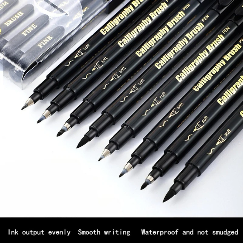 4pcs 마커 펜 방수 및 자외선 차단, 학생들이 서예, 사무실 서명, 그림 그리기, 낙서에 사용할 때 퇴색되지 않음