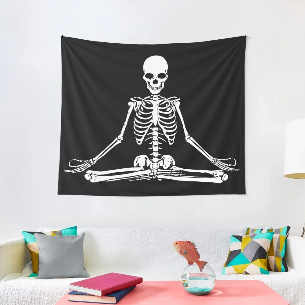 

Meditating Skeleton Tapestry Christmas Decoration Korean Room Decor Home Decorations Aesthetic Tapestry