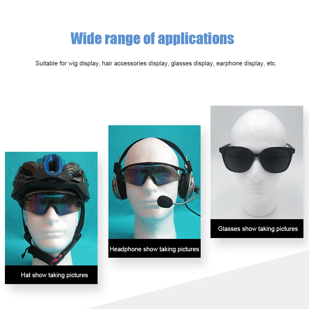 Foam Mannequin Head Practical Foam Flocking Head Mold for Wigs Glasses Hat Scarf Display
