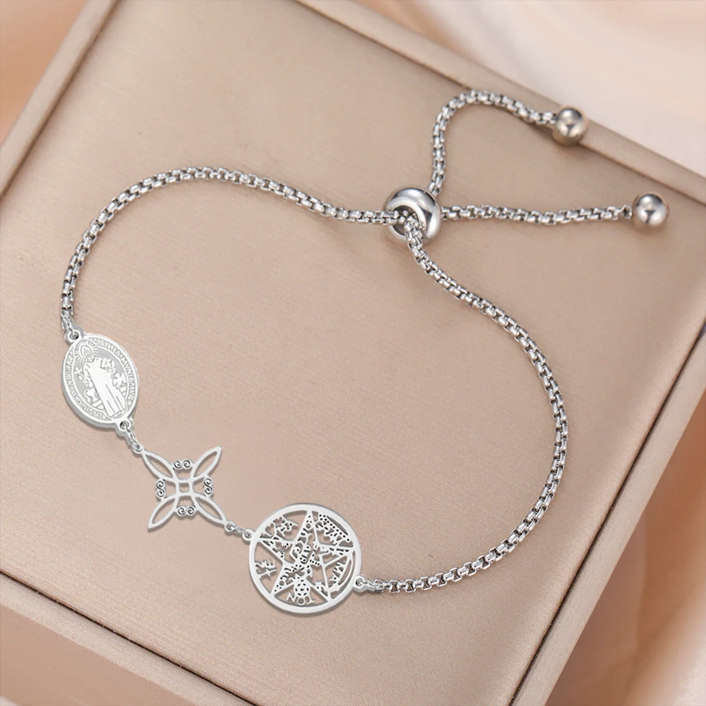 Stainless Steel Triple Protection Charm Bracelet