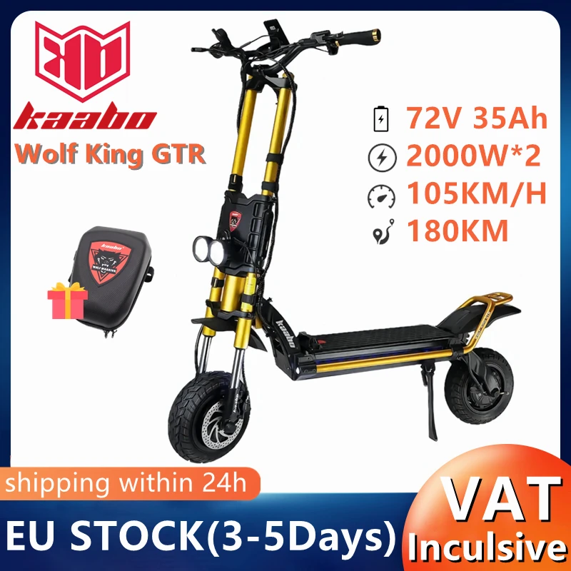 Pre-Vendita Kb Wolf King Gtr Nuovo Aggiornamento Smart Scooter Elettrico 2000W * 2 Motore 72V 35Ah 105 Km/H Velocità Batteria Rimovibile Kickscooter