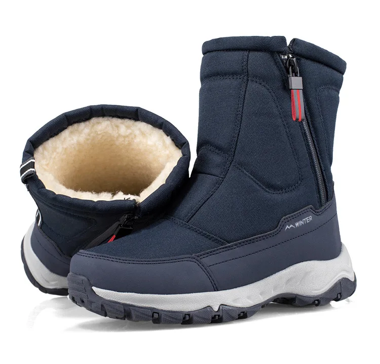 VIP męskie buty ciepłe pluszowe śniegowce Casual wysokie góry wodoodporne zimowe buty górskie