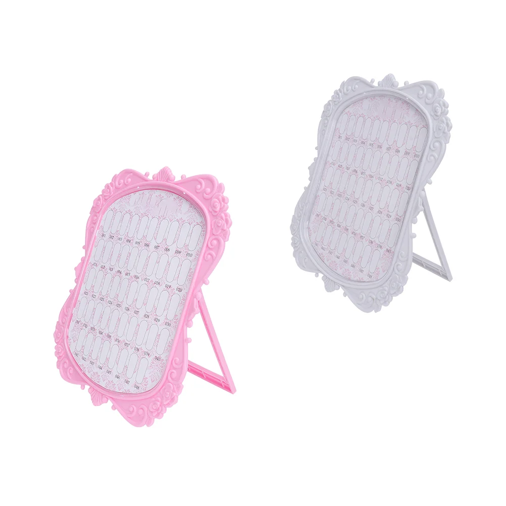 

2 Pcs Nail Display Board Professional Manicure Table Tips Holder Dust-proof