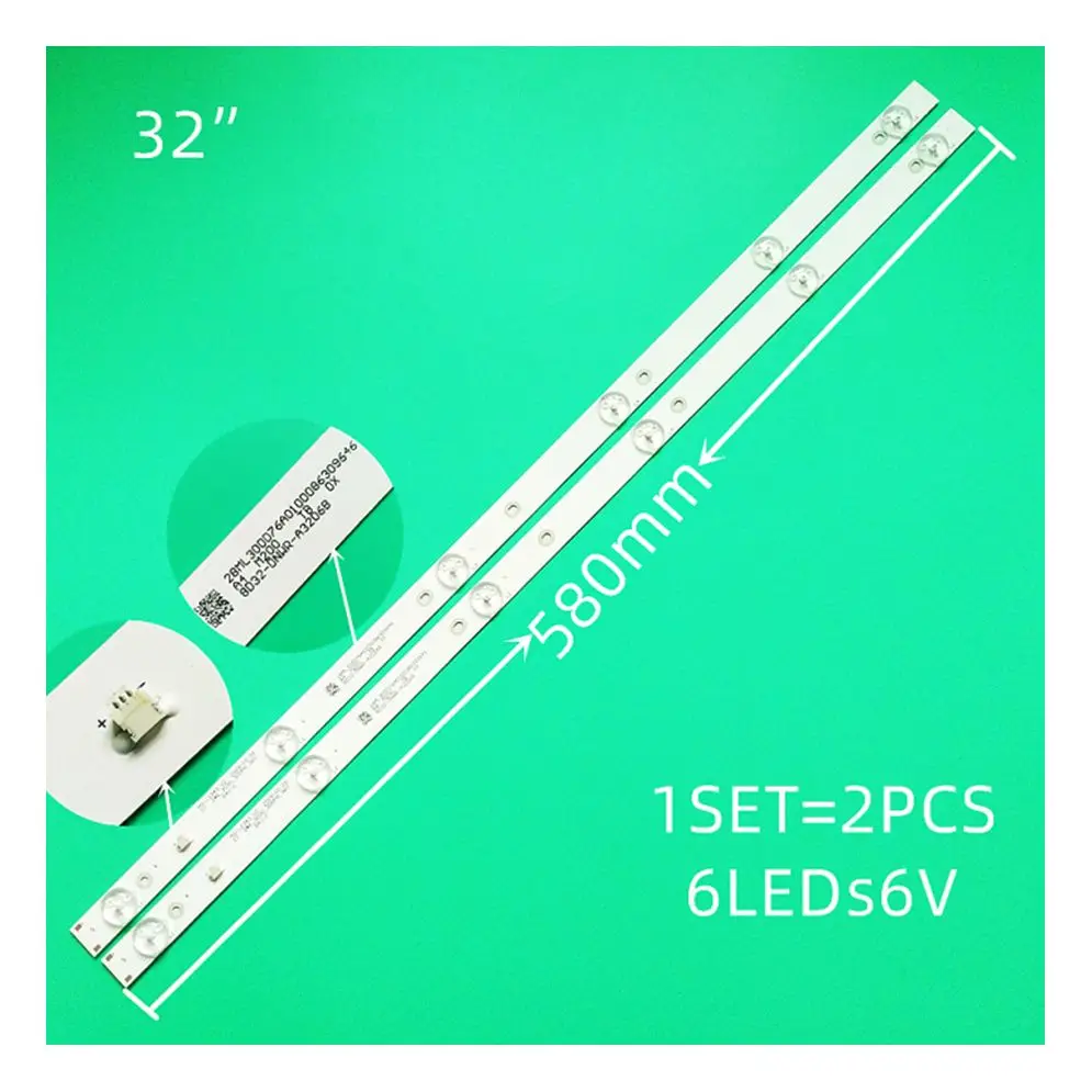 

10pcs/Lot LED backlight for Polarline 32PL11TC 32LTV2002 JL.D32061330-081AS-M E348124 MS-L1343 L2202 L1074 V2