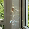 Crystal Windchime Love Heart Pendant Hanging Wind Chimes Sun Catchers Window Rainbow Chaser Outdoor Garden Home Decor Gifts 3