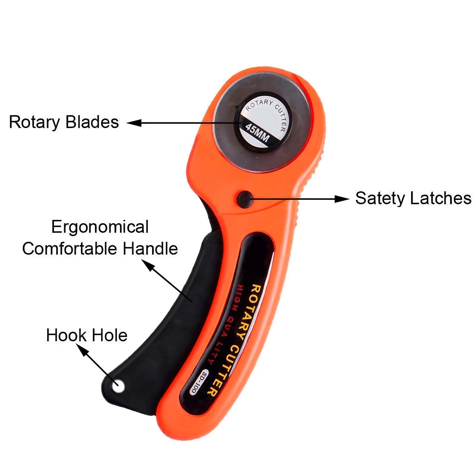 STONEGO 1 Set (6Pcs) Versatile Fabric Cutter-Cloth Cutting Knife, Leather Trimming Tool, Paper Blade, Round Wallpaper Cutter
