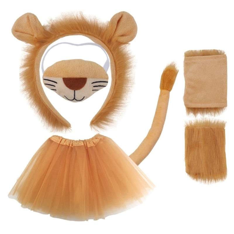 

Halloween Lion Dress up Costume Set for Kid Birthday Party, Halloween Lion Dress up Costume, Lion Hairband, Tail, Bowtie
