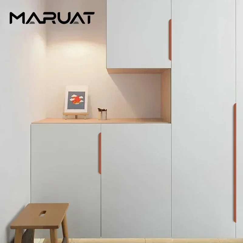 Aluminum Alloy Invisible Handle Drawer Embedded Wardrobe Shoe Cabinet Cabinet Handle Indoor Door Hardware Furniture