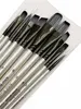 10 Pack Paint Brushes Set for Art Acrylic Gouache Oil Watercolor Artist Canvas Synthetic Nylon Tips 1