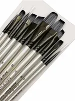 10 Pack Paint Brushes Set for Art Acrylic Gouache Oil Watercolor Artist Canvas Synthetic Nylon Tips 1