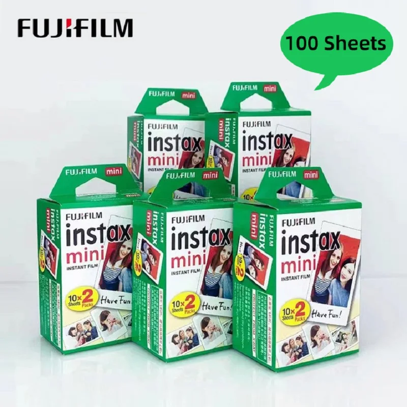 Fujifilm Instax Mini Film 10-200 Fogli Per Fuji Mini 7 + Instax Paper Per Instax Mini12/11/9/8 /90 Fotocamera White Edge Photo Paper