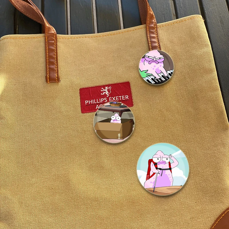 Anime Solar Opposites Round Pins - Cartoon Badges Cosplay Handmade Tinplate Brooches for Backpack and Clothing Accessories