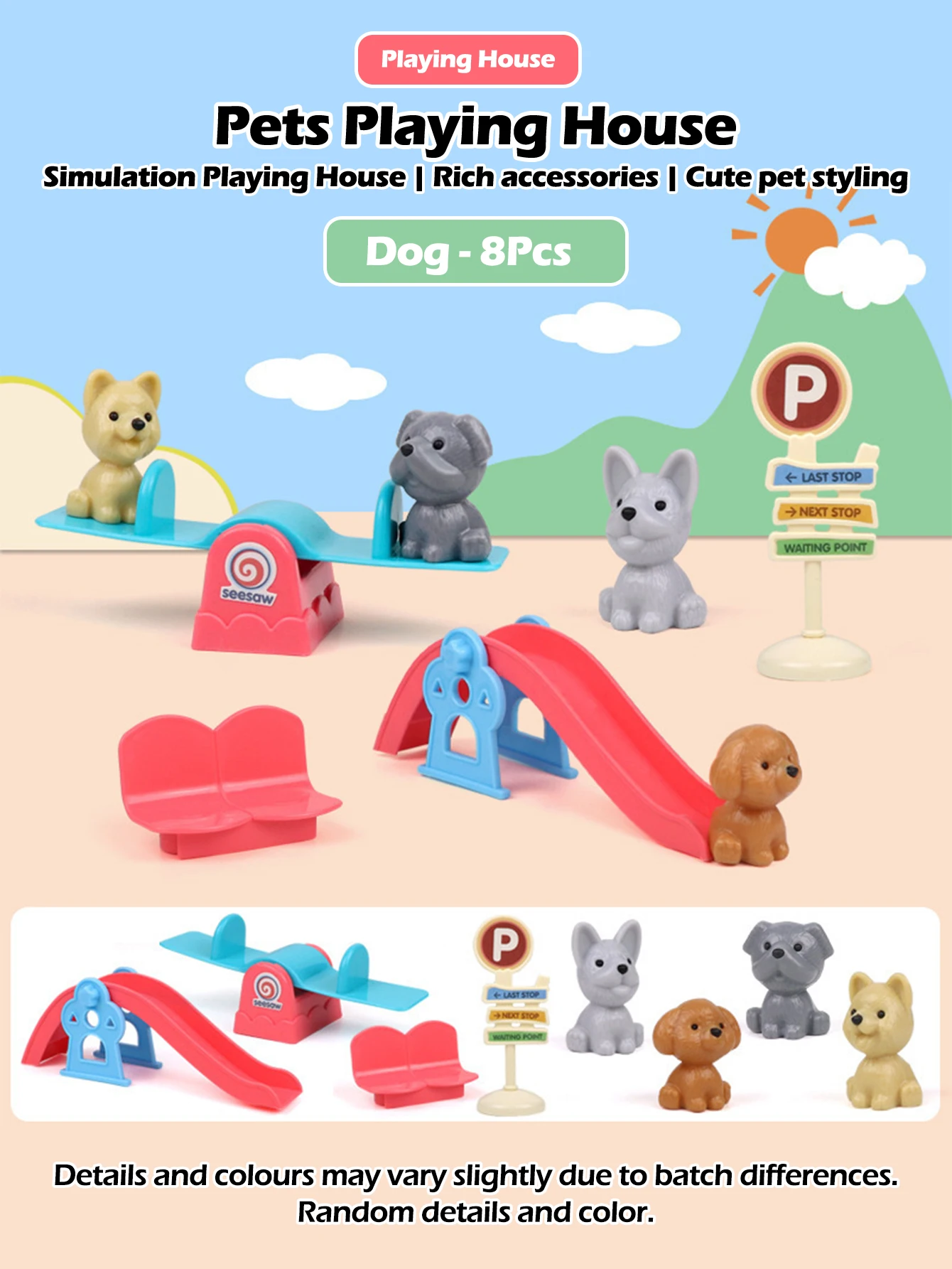 Adorable Dog Toy Basket Set with Dog Doll and Accessories for Playtime & Holiday Decor