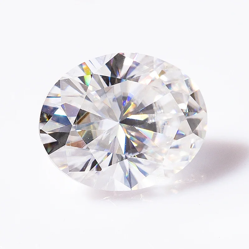 Loose Moissanite Stone Oval Cut 0.3~8.0ct Gemstones For Diamond Ring GRA Certificate