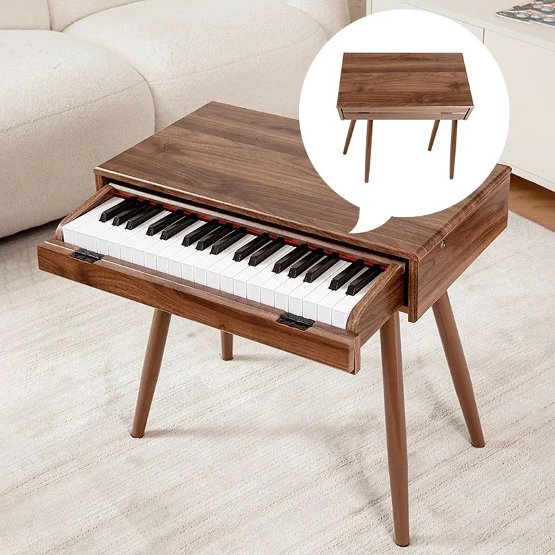Wooden Electronic Organ Children Beginner Keyboard Instrument 37 Keys Electric Piano Portable Semi Professional Electronic Organ