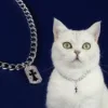 Fashion Cross Pendant Dog Accessories for Cat Neck Wear Fancy Zircon Pet Necklace Adjustable Cosplay Small Medium Puppy Collar 4