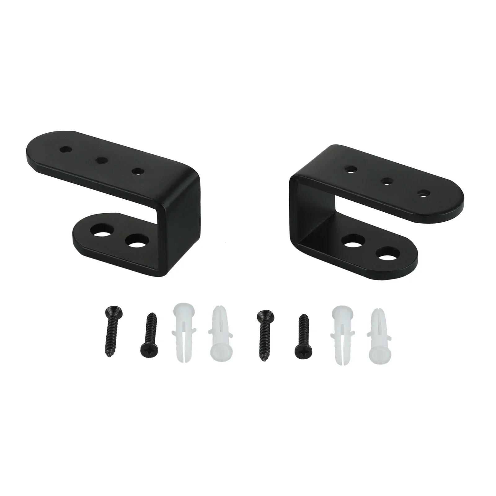 

2pcs Garage Barn Gate U-shaped Security Door Barricade Brackets Carbon Steel Heavy Duty Open Bar Holder Lock Support with Screws