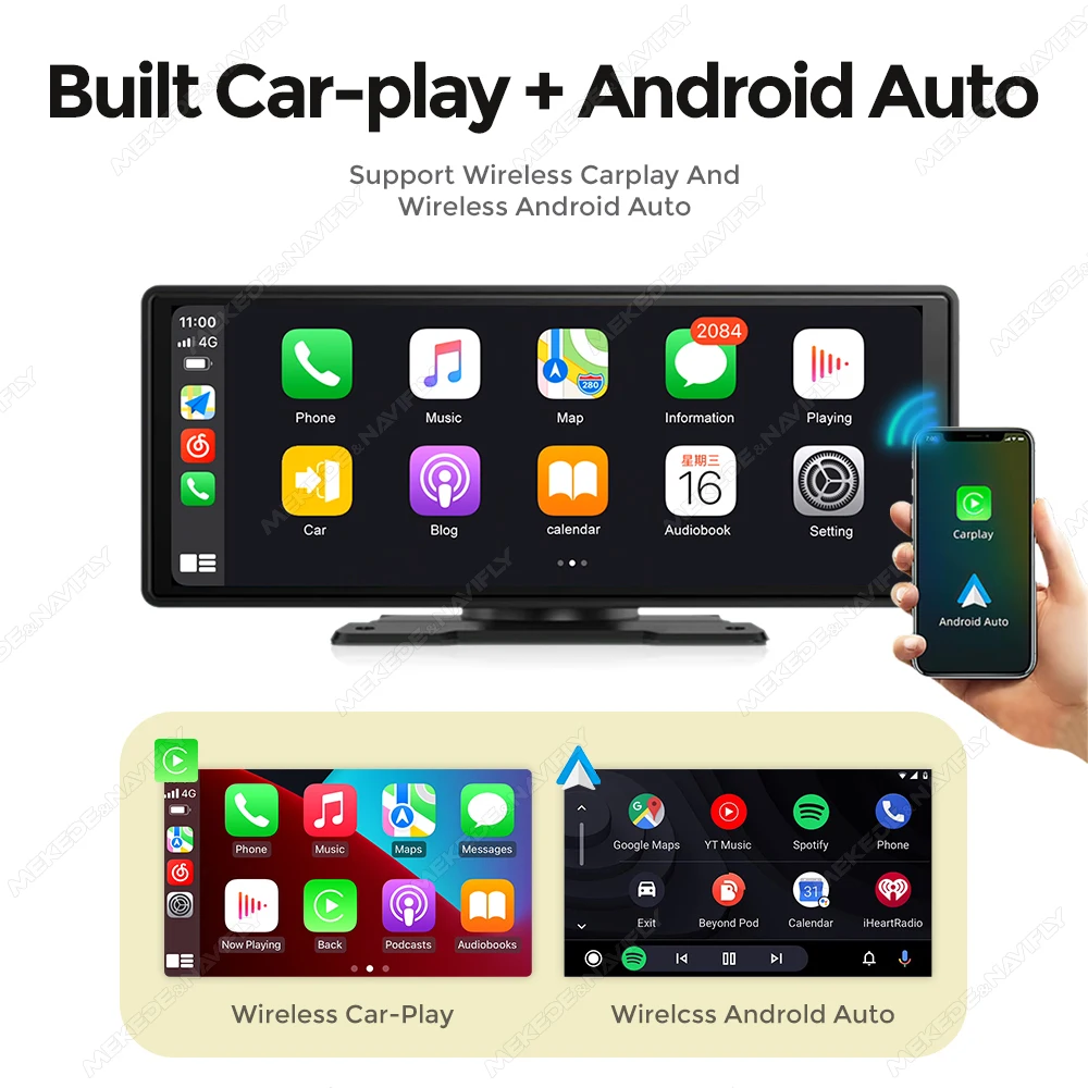 10.26/6.86inch Smart screen car intelligent systems Universal Car Raido Screen Multimedia Player Wireless Android Auto Carplay car stereo,car display,touch screen display,monitor display
