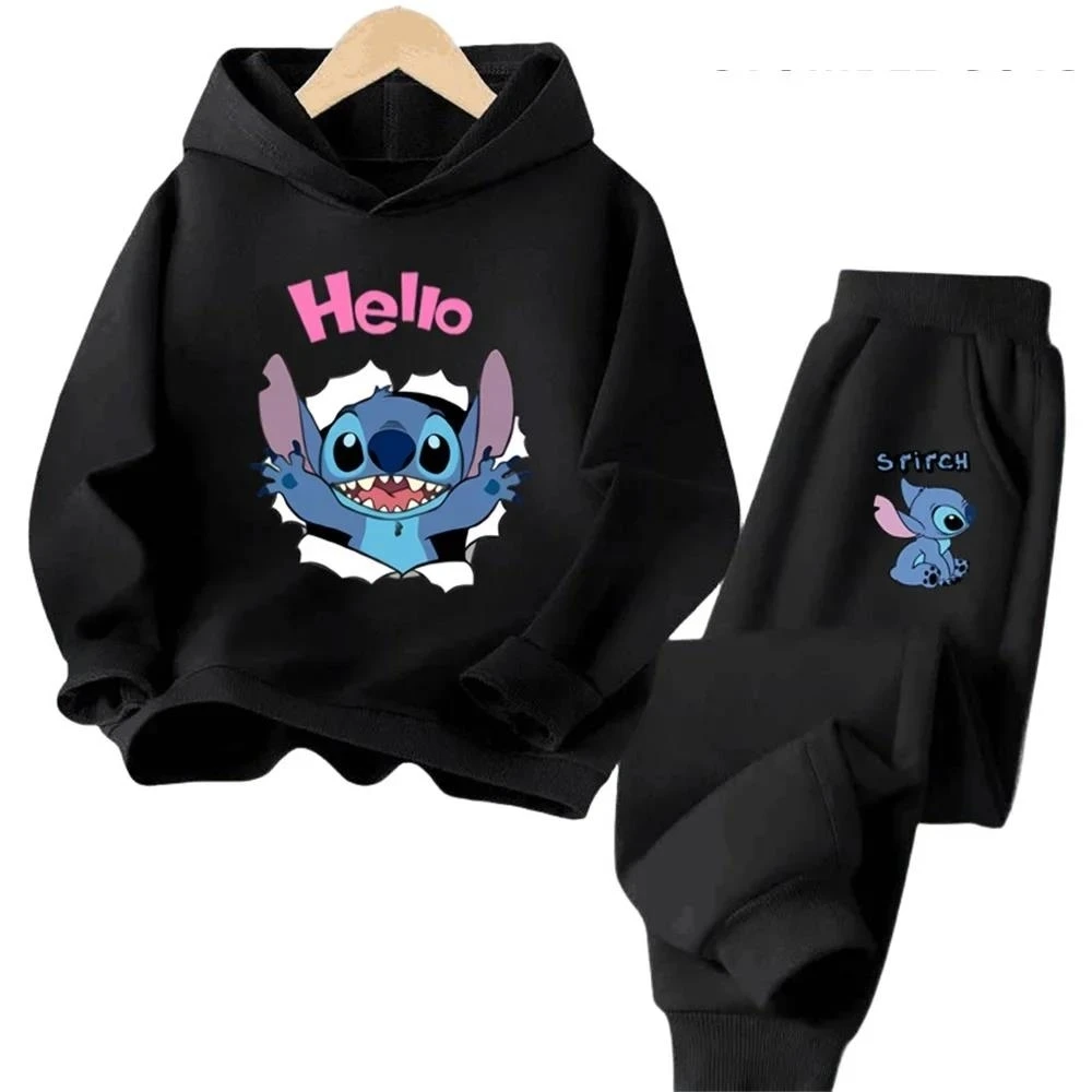 thumbnail image 1 of Conjunto de sudadera con capucha de Stitch Kawaii, sudadera de manga larga para bebé, sudadera de Stitch de otoño para niño de 3 a 14 años, ropa de calle para niña, 1 of 5